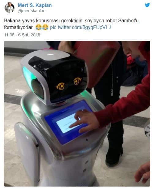 robot sanbot ahmet arslan