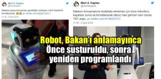Robot Sanbot ulaştırma Bakanı Ahmet Arslan Neden bahsediyorsun?