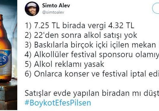 Tuncay Özilhan: Evde bira yapmak vergi kaybına neden oluyor! boykotefespilsen efes pilsen boykotu