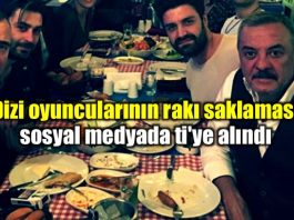 Eşkıya Dünyaya Hükümdar Olmaz oyuncularının masada rakı saklaması sosyal medyada ti'ye alındı