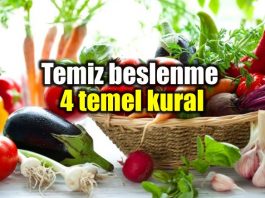 Temiz beslenme konusunda 4 temel kural