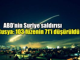 ABD ingiltere fransa Suriye füze saldırısı rusya 103 füzenin 71'i düşürüldü
