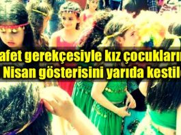 Mersin de kıyafet nedeniyle kız çocuklarının gösterisini yarıda kestiler!