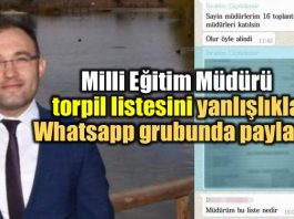 denizli acıpayam milli eğitim müdürü ibrahim tekdemir Whatsapp torpil listesi skandalı