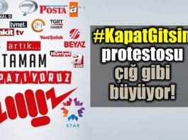 #KapatGitsin: Televizyon kanallarına Kapat Gitsin protestosu!