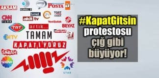 #KapatGitsin: Televizyon kanallarına Kapat Gitsin protestosu!
