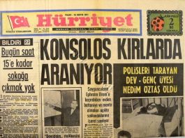 mahir çayan Efraim Elrom kaçırılması hürriyet gazete manşetleri