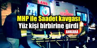 MHP ile Saadet Partisi arasında kavga: Yüz kişi birbirine girdi!