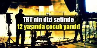TRT'nin 1 Hadis 1 Film dizi setinde bir çocuk yandı!