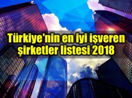 Türkiye nin en iyi şirketleri listesi 2018
