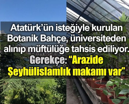 Atatürk isteğiyle kurulan Botanik Bahçe tahliye ediliyor istanbul müftülüğü üniversitesi