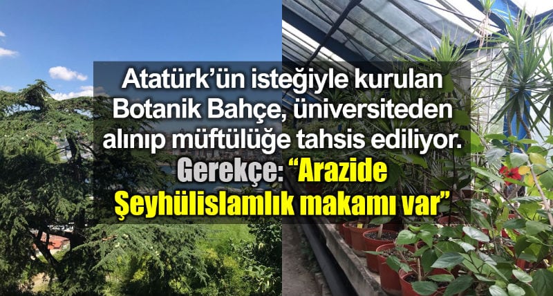 Atatürk isteğiyle kurulan Botanik Bahçe tahliye ediliyor istanbul müftülüğü üniversitesi