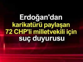 Erdoğan tayyipler alemi karikatürü paylaşan 72 CHP milletvekili için suç duyurusu