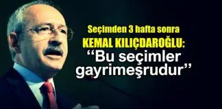 Kemal Kılıçdaroğlu: Bu seçimler gayrimeşrudur Kemal Kılıçdaroğlu: Bu seçimler gayrimeşrudur