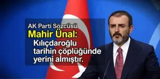 AK Parti Sözcüsü Mahir Ünal: Kemal Kılıçdaroğlu tarihin çöplüğünde yerini almıştır AK Parti Sözcüsü Mahir Ünal: Kemal Kılıçdaroğlu tarihin çöplüğünde yerini almıştır