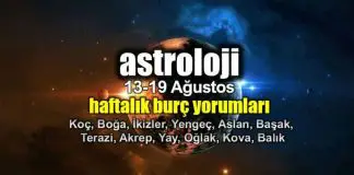Astroloji: 13 – 19 Ağustos 2018 haftalık burç yorumları Astroloji: 13 - 19 Ağustos 2018 haftalık burç yorumları