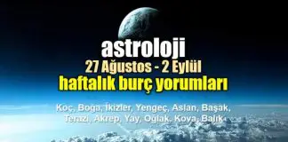 Astroloji: 27 Ağustos – 2 Eylül 2018 haftalık burç yorumları Astroloji: 27 Ağustos - 2 Eylül 2018 haftalık burç yorumları