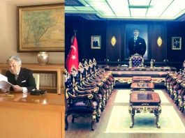 Of Kaymakamı makam odası Japon İmparatoru ile kıyaslandı