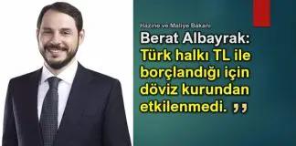 Berat Albayrak: Türk halkı TL ile borçlandığı için dövizden etkilenmedi Berat Albayrak: Türk halkı TL ile borçlandığı için dövizden etkilenmedi