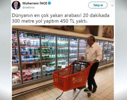 Muharrem ince: Dünyanın en çok yakan arabası