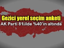 Gezici yerel seçim anketi: AK Parti 81 ilde yüzde 40'ın altında