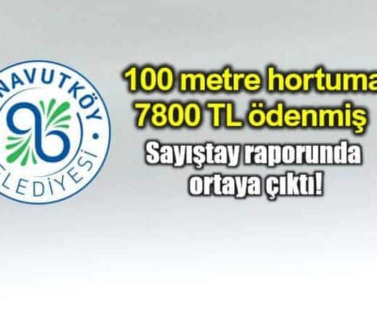 Arnavutköy Belediyesi bir metre hortum için 78 TL ödemiş sayıştay raporu