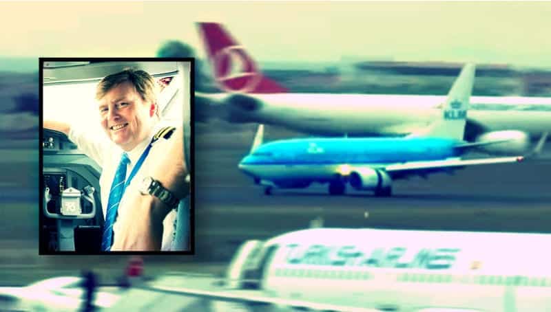 KLM yolcu uçağı Amsterdam İstanbul Hollanda Kralı getirdi