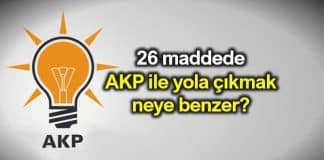 AKP ile yola çıkmak neye benzer?