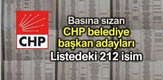 CHP belediye başkan adaylarının yer aldığı liste basına sızdı