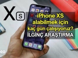 iPhone XS alabilmek için kaç gün çalışıyoruz?