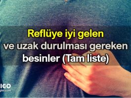 Reflü rahatsızlığına iyi gelen yiyecekler listesi