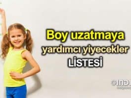 Boy uzamasına yardımcı yiyecekler listesi