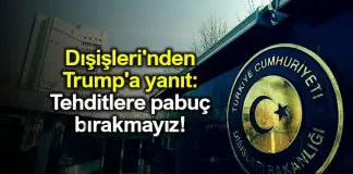 Çavuşoğlu Trump’a yanıt verdi: Tehditlere pabuç bırakmayız Dışişlerinden Trump a yanıt: Tehditlere pabuç bırakmayız mevlüt çavuşoğlu
