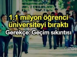 Geçim sıkıntısı nedeniyle 1.1 milyon öğrenci üniversiteyi bıraktı
