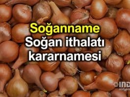 Soğanname: Soğan ithalatı kararnamesi