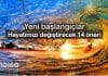 Yeni başlangıçlar ile hayatımızı değiştirecek 14 öneri Yeni başlangıçlar ile hayatımızı değiştirecek 14 öneri