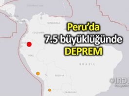 Peru Ekvador sınırında 7.5 büyüklüğünde deprem