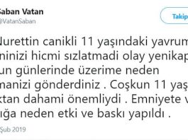 rabia naz vatan şaban vatan nurettin canikli twitter paylaşımı