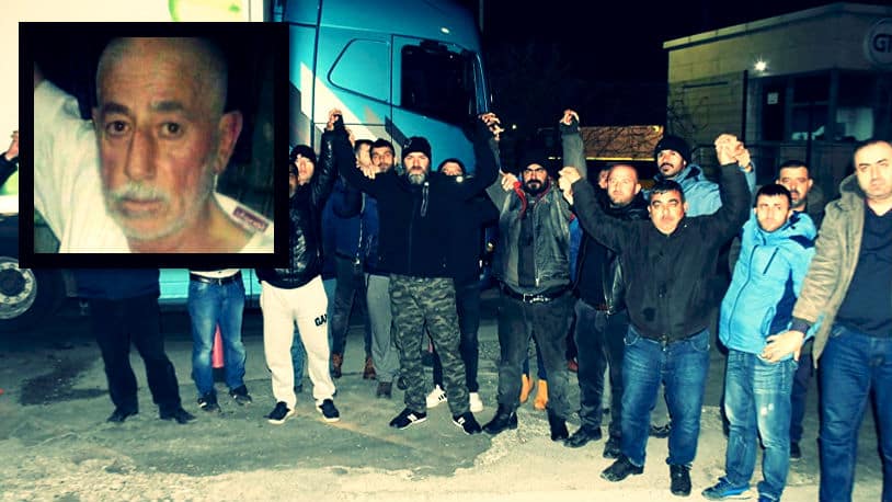 TIR şoförleri Remzi Çiçek hakkında verilen idam kararını protesto etti