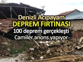 Denizli Acıpayam deprem fırtınası: 100 deprem gerçekleşti