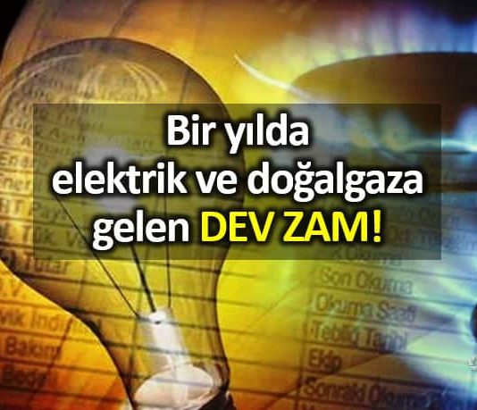 Bir yılda elektriğe yüzde 22.6, doğalgaza yüzde 27 zam geldi