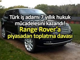 Range Rover Vogue marka otomobil için toplatma davası land rover
