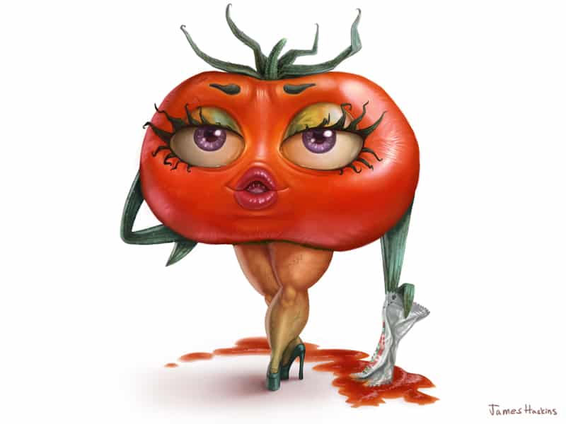James Haskins imzalı, seksi domates. Bizdeki soğan daha bir yakışıklı ama. Önünde eğilirsin bugün fiyatını görünce...