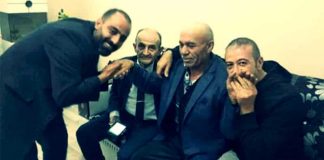 Serbest bırakılan Osman Sarıgün tebrikleri kabul ediyor