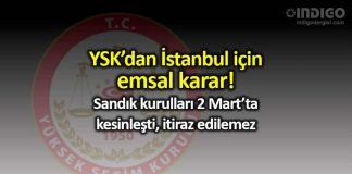 yüksek seçim kurulu YSK Bursa mustafakemalpaşa kararı, İstanbul için emsal niteliğinde!