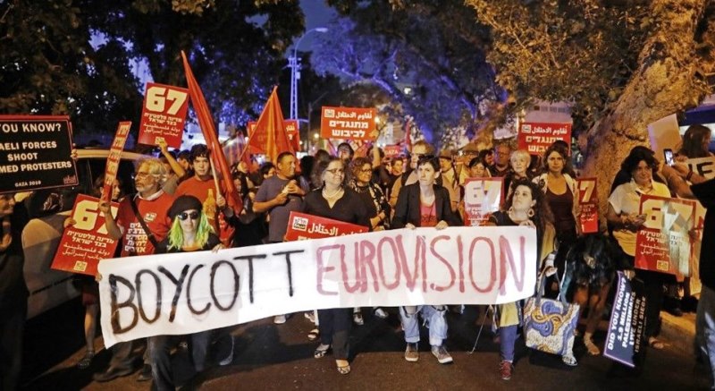 Eurovision İsrail Filistin için boycott filistin gazze