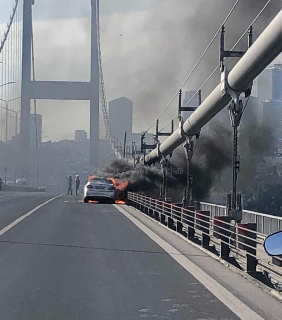 boğaziçi köprüsü araç yangını intihar iddiası