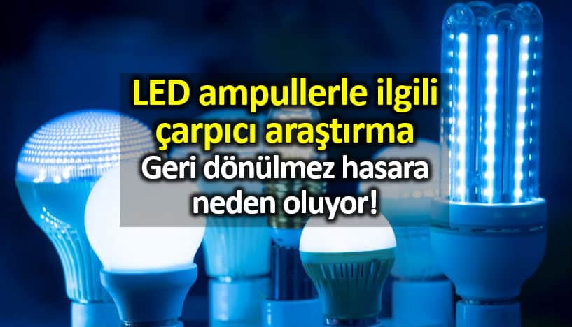 LED ampullerdeki mavi ışık gözlerde ciddi hasara neden oluyor!
