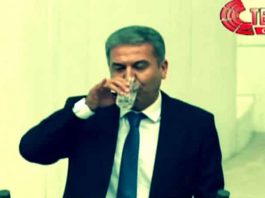 ramazan Meclis kürsüsünde su içtiği için AKP liler tepki gösterdi hdp burası laik ülke