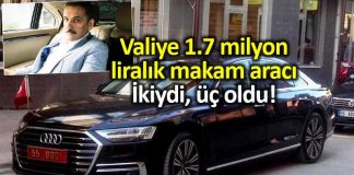 Samsun Valisi Osman Kaymak 1.7 milyon liralık makam aracı alındı